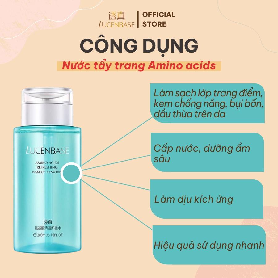 Nước tẩy trang LUCENBASE làm sạch sâu Amino Acids Refreshing Makeup Remover 200ml