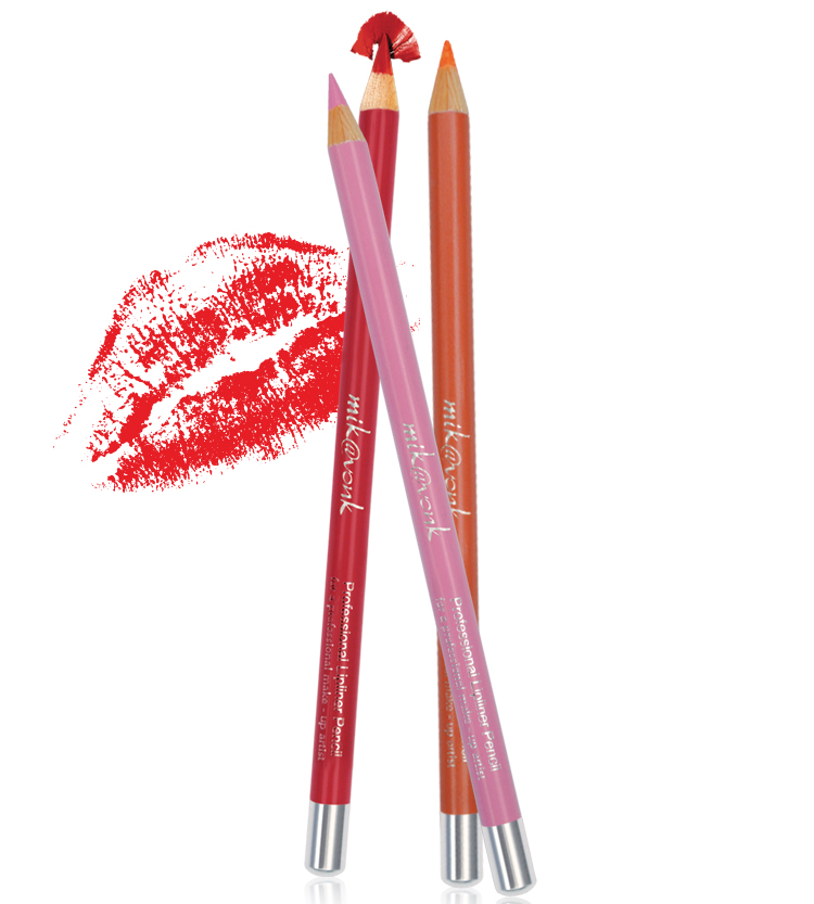 Chì Kẻ Môi Quyến Rũ Mik@Vonk Professional Lipliner Pencil Hàn Quốc #03 Màu đỏ hồng tặng kèm móc khoá