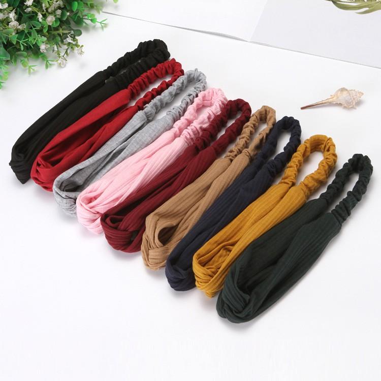 Băng Đô Turban Nhung Gân Tăm - SẴN HÀNG