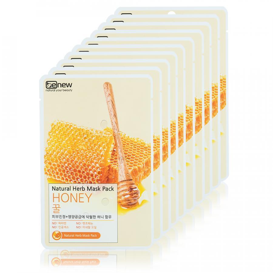 Bộ 10 miếng đắp mặt nạ BENEW Natural Herb Mask Pack - Honey