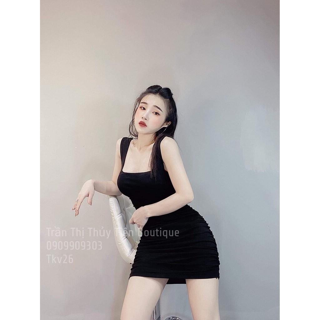 Đầm Body 2 Dây Bảng To Nhún Sườn Thun Borip Thích Hợp Mặc Đi Tiệc Đi Làm Đi Chơi Phù Hợp Với Mọi Phong Cách