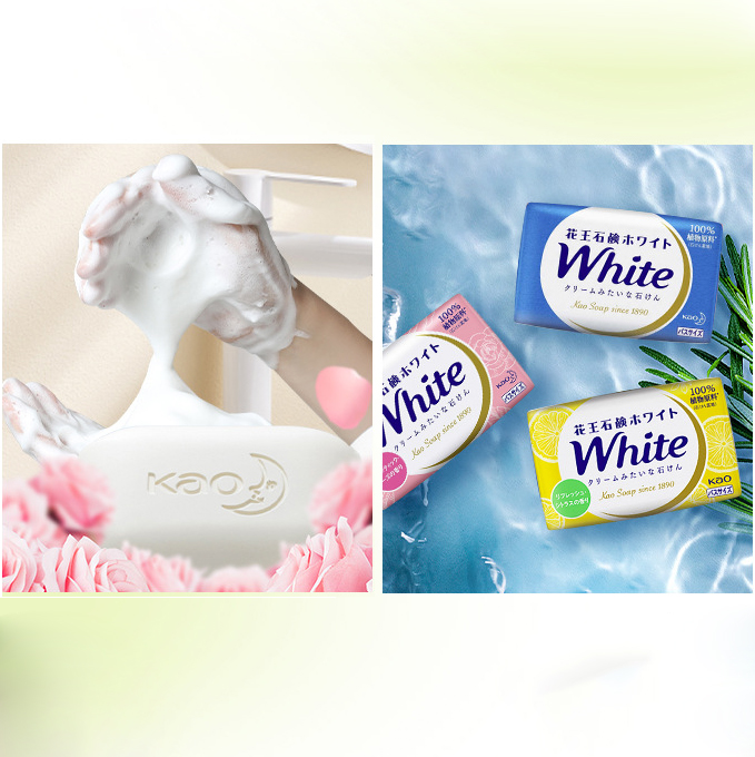Combo 3 bánh xà phòng tắm trắng da KAO white Nhật Bản 3x130g