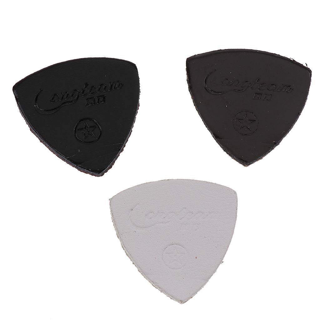 3pcs Ukulele Guitar Pick Plectrum Artificial Lenther for Mini Guitar