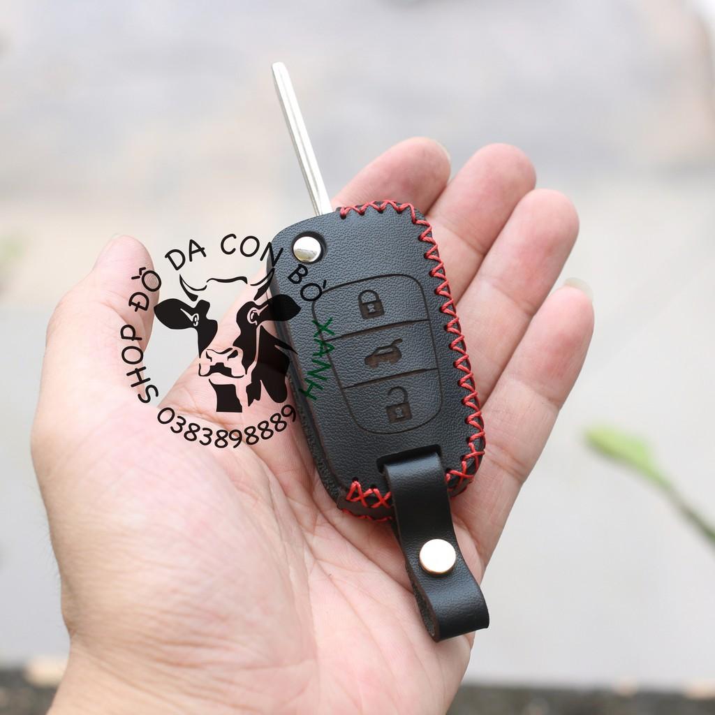 Bao da dành cho Chìa Khoá Kia Morning, Caren, Forte, Sorento, Rio, Sportage handmade Da Thật 001