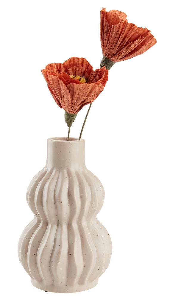 Lọ hoa | JYSK Thore | gốm | vàng cát | DK13xC19cm