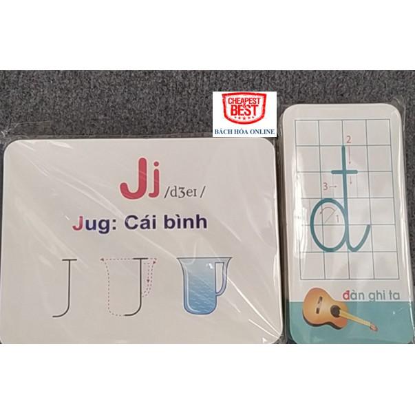 Flash Card bộ chữ cái tiếng anh &amp; bộ chữ cái tiếng việt