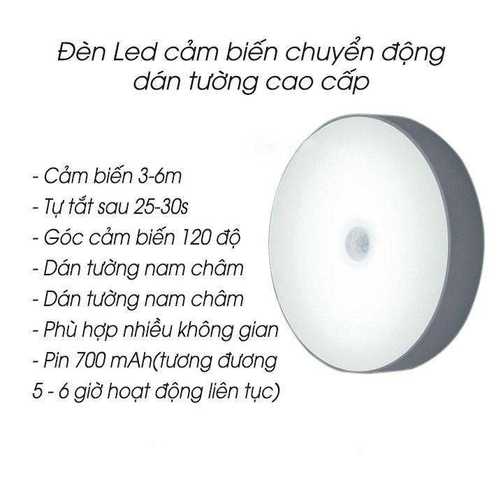 Đèn Led Dán Tường Cảm Ứng Thông Minh Dùng Pin, Đèn Cảm Ứng Chuyển Động Hồng Ngoại - Ánh Sáng Vàng