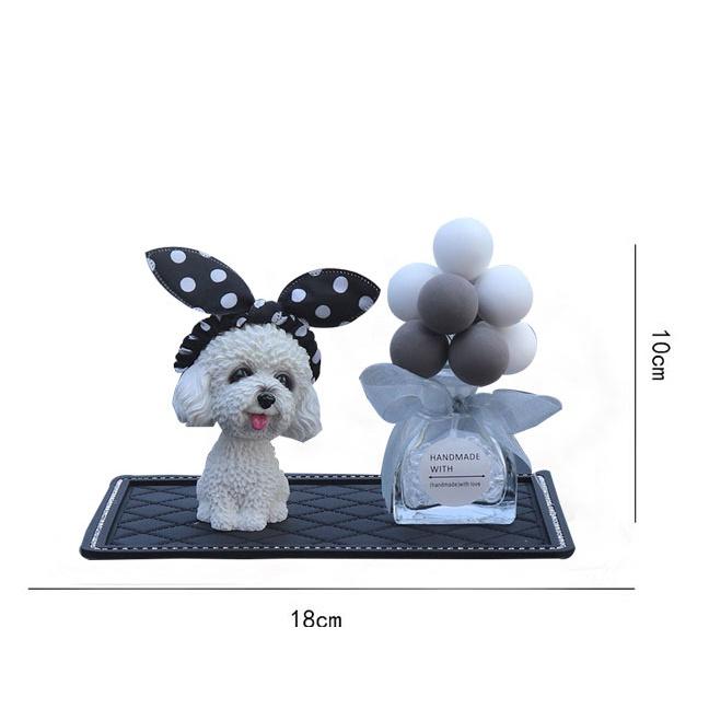 Tượng chó Poodle sang xịn trang trí táp lô xe hơi, bàn làm việc, làm quà tặng cực yêu-Hoàng Đông Shop