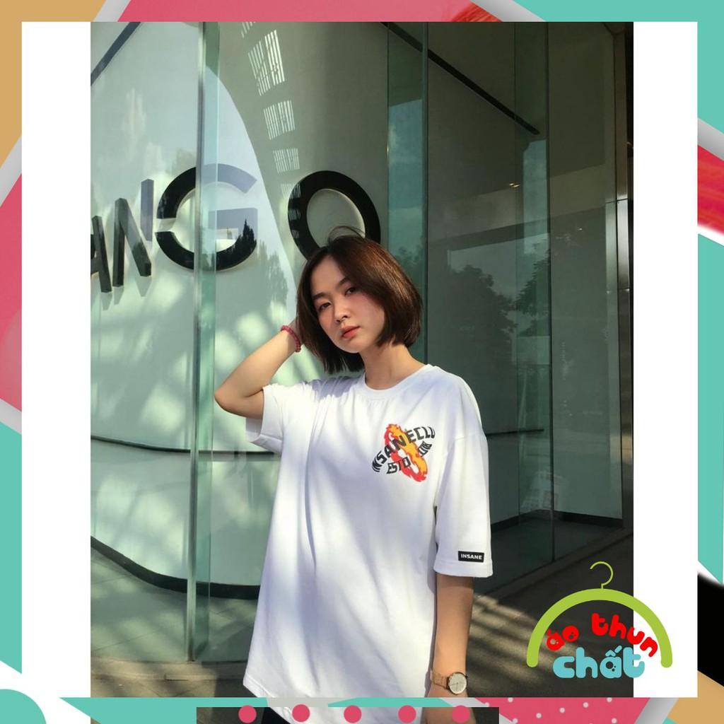 VH TYA Áo Thun Tay Lỡ Phom Rộng, Unisex nam nữ 45-80kg,In Hình insanecld, Vải TC 75% Cotton
