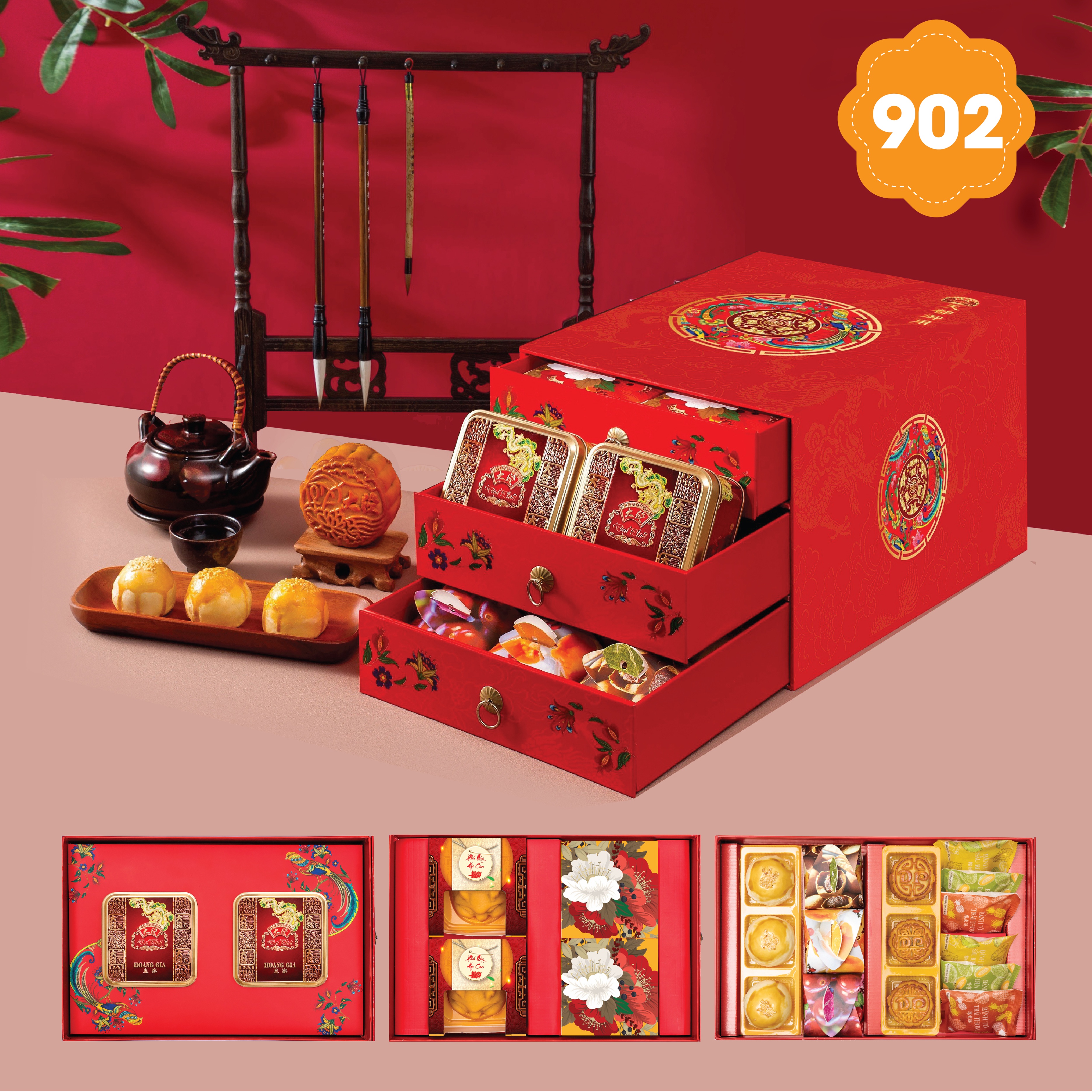 Hộp Bánh Trung Thu Đại Phát - Lễ Hộp Hoàng Triều 902