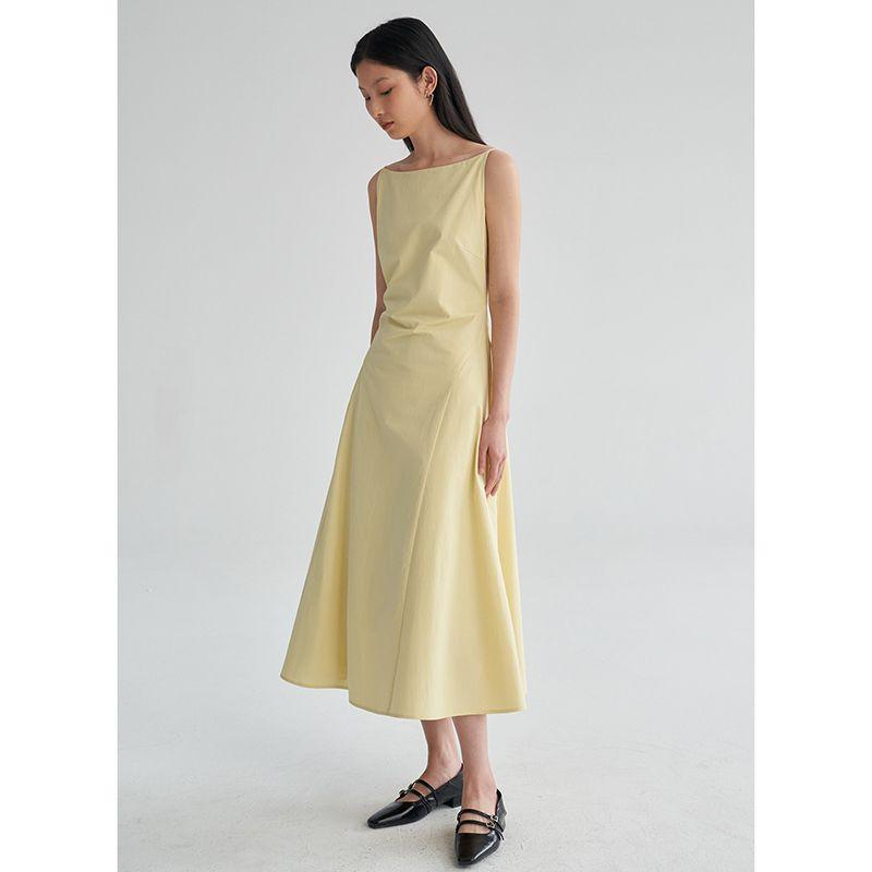 TOBE1SHOP Phong cách Pháp khí chất Vintage vai đầm phụ nữ mùa hè biển nghỉ mát gió không tay áo treo vest váy mỏng