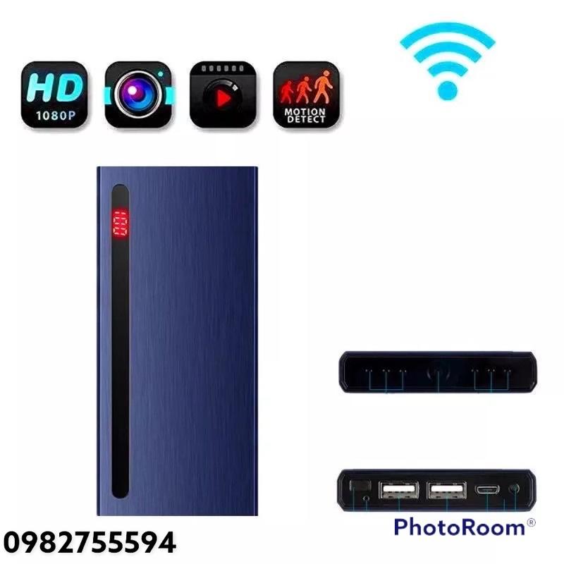 Camera mini sạc dự phòng H12-1080p wifi hồng ngoại