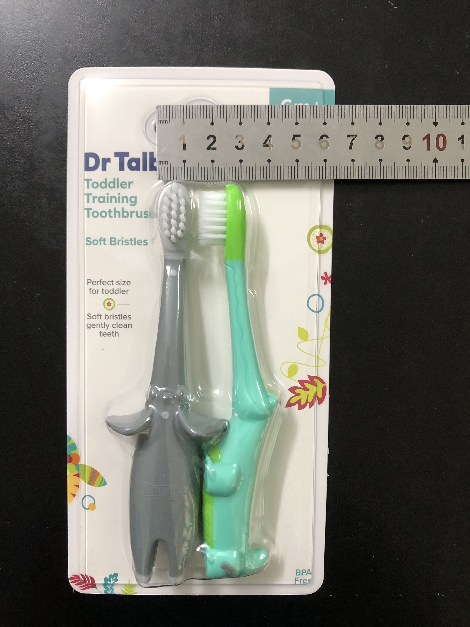 [ 18061- Dr Talbot's ] Bộ 2 bàn chải đánh răng hình con voi và hình con cá sấu cho trẻ từ 6 tháng tuổi trở lên