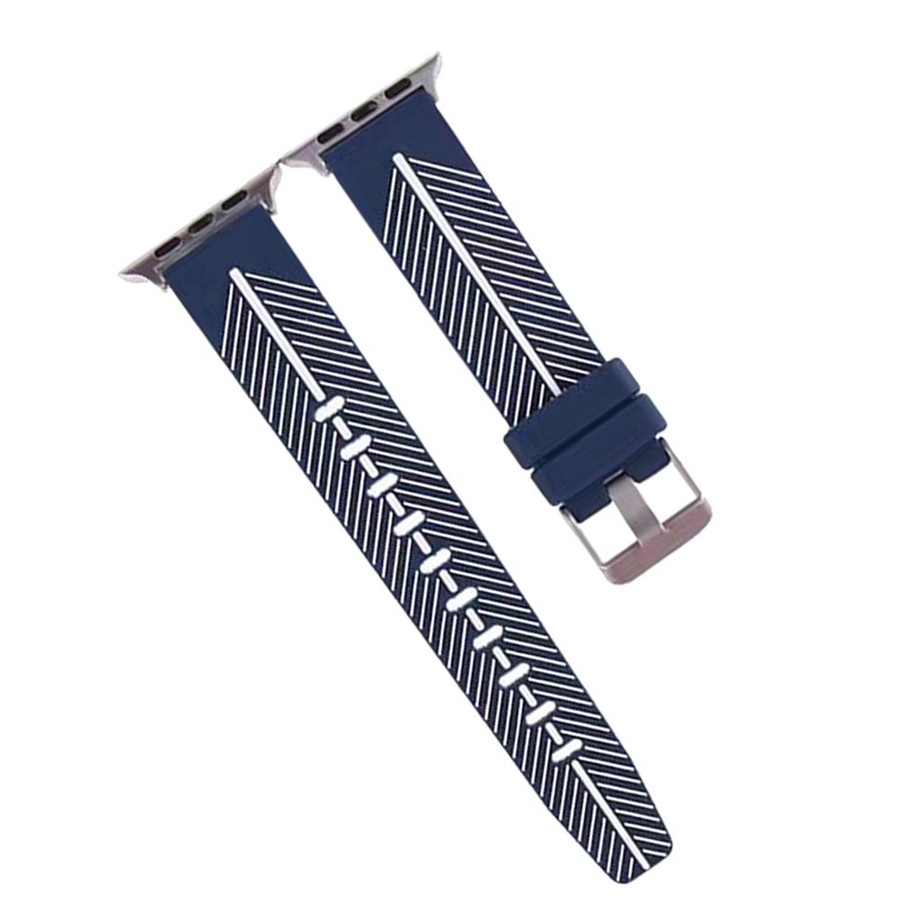 Wristband, Silicone Rubber Double Color Strap with Metal Buckle for /2 38mm/42mm