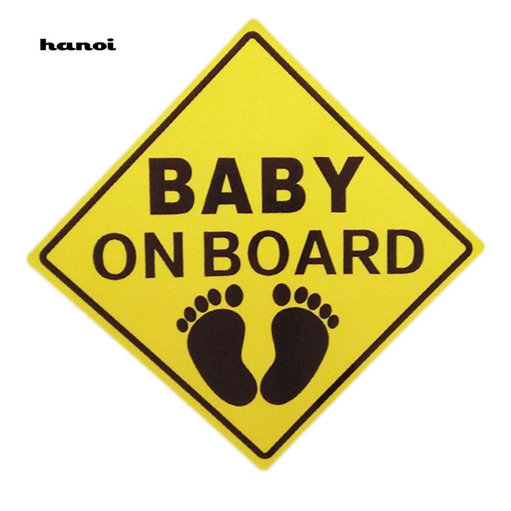 Nhãn dán trang trí xe hơi chữ Baby On Board chuyên dụng