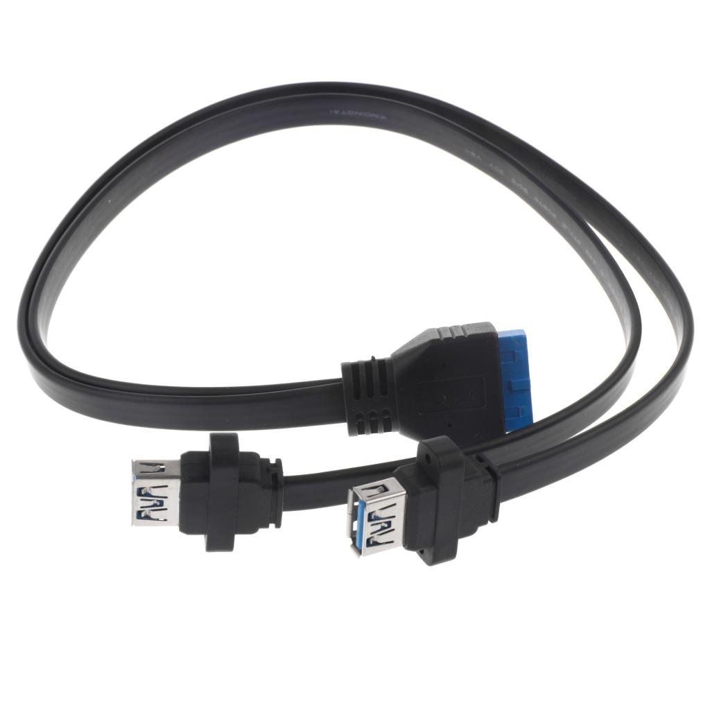2 Cổng USB 3.0 Loại A Nữ Cho Bo Mạch Chủ 20Pin Cáp Dây 50 Cm