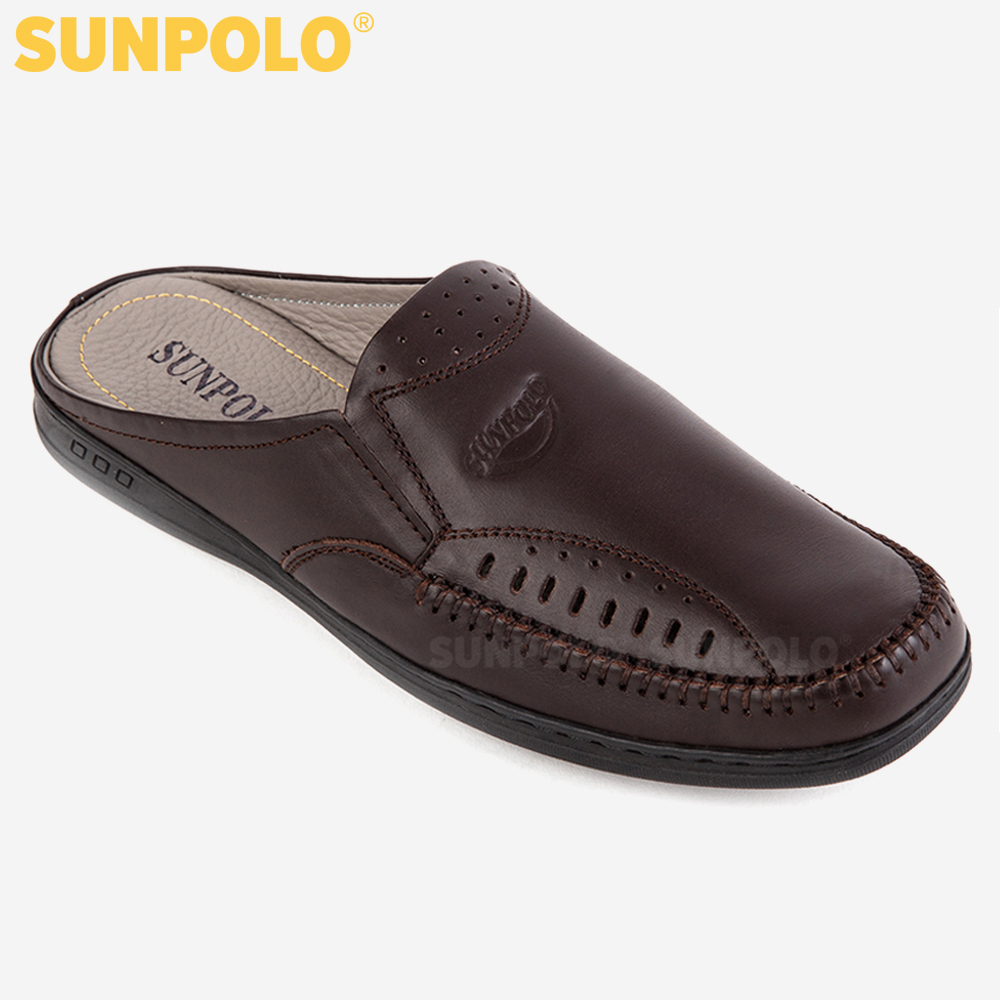 Dép Sapo Nam Da Bò SUNPOLO SPO196