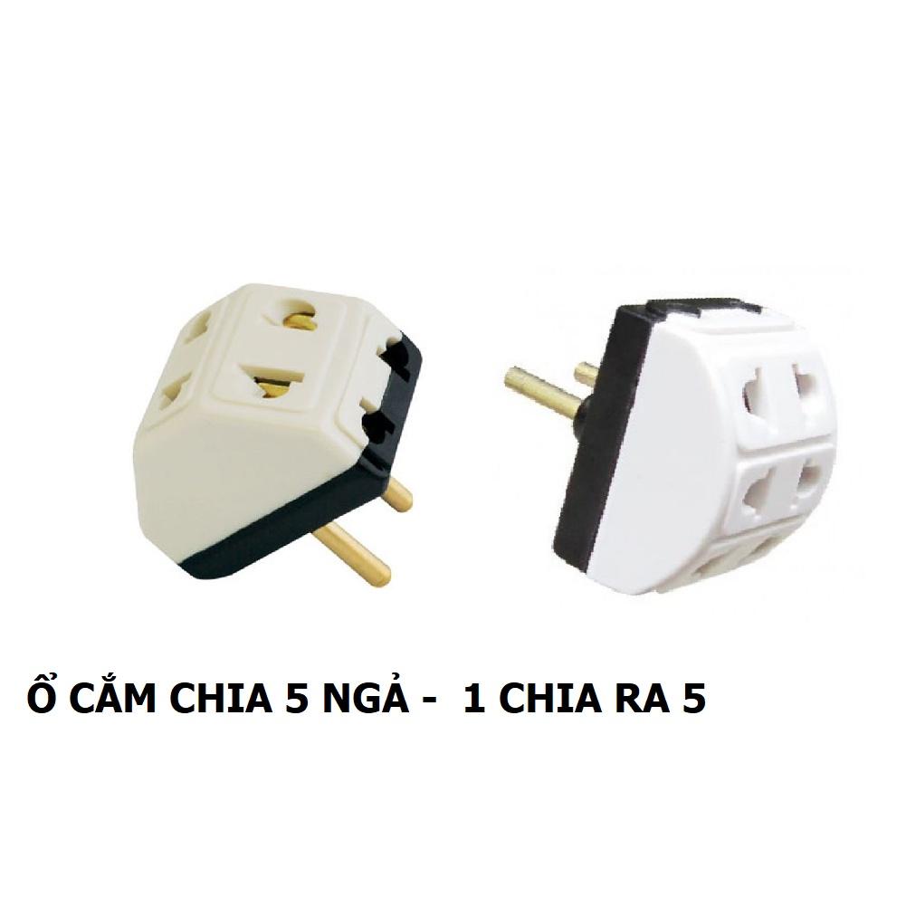 Phích Ổ Cắm Điện Chia 5 Ngả Chia Từ 1 Ổ Cắm Ra 5 Ổ Cắm, Thiết Kế Nhỏ Gọn Và Cắm Không Mất Diện Tích, Tiện Dụng Trong Gia Đình. Takyhome 8614