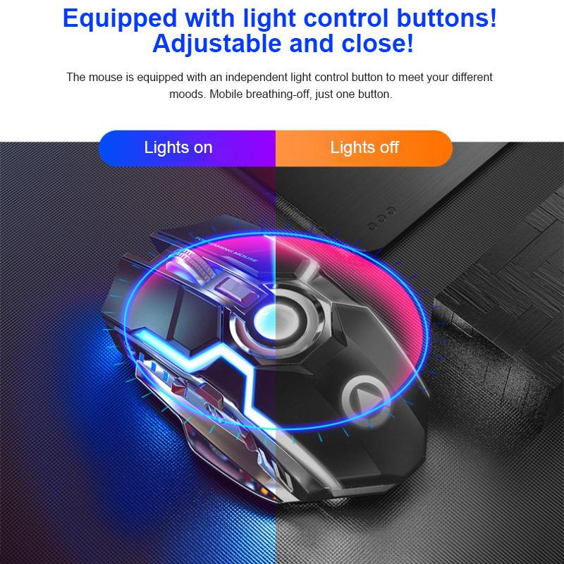 Ergonomic Chuột Chơi Game Có Dây Nút LED 1600 DPI USB Chuột Máy Tính Game Thủ Chuột Im Lặng Mause Với Đèn Nền Dành Cho Máy Tính Laptop trò Chơi