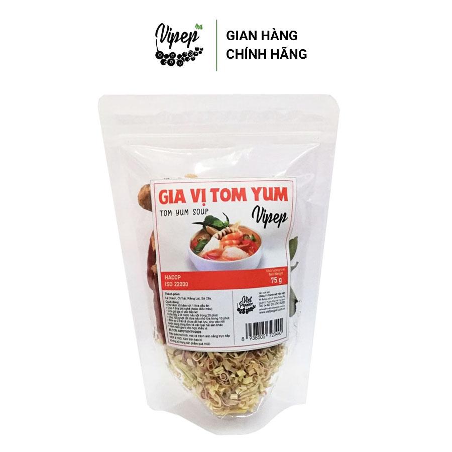 Combo 5 gói gia vị lẩu thái Tomyum Vipep 75g - chuẩn Hadilao, gói tiện lợi chế biến tại nhà