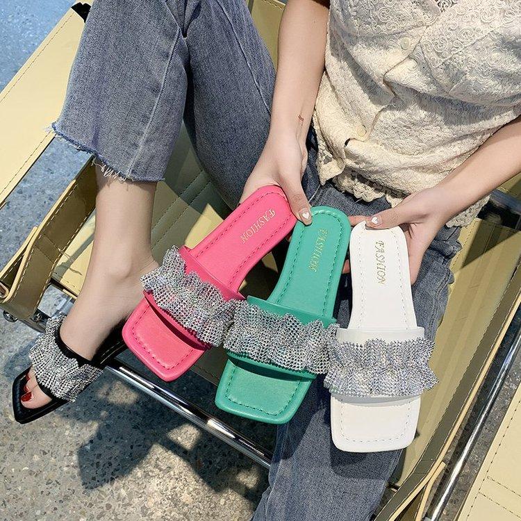 Xăng đan Nữ Đế Bệt Mũi Vuông Thời Trang Sành Điệu