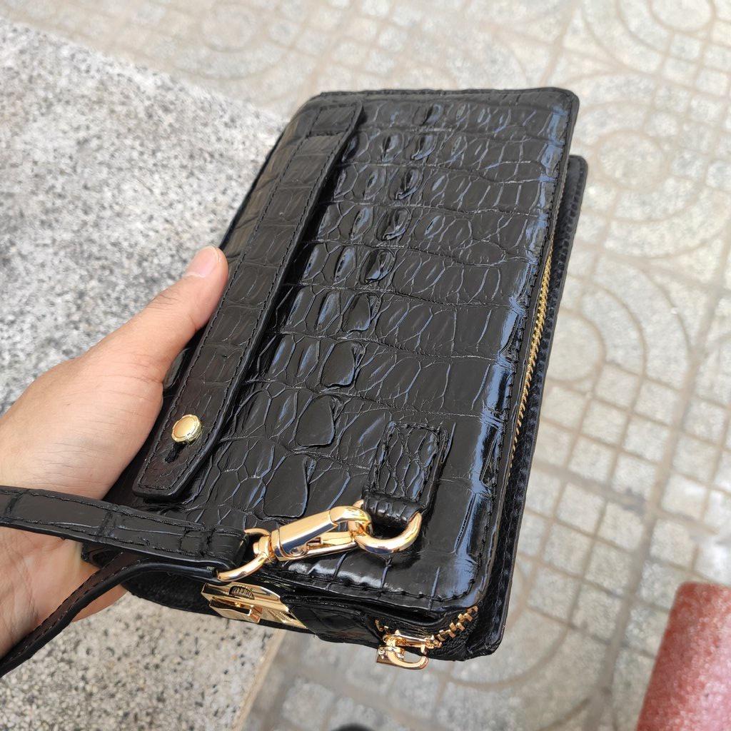 Clutch cầm tay gai lưng cá sấu rất đẹp