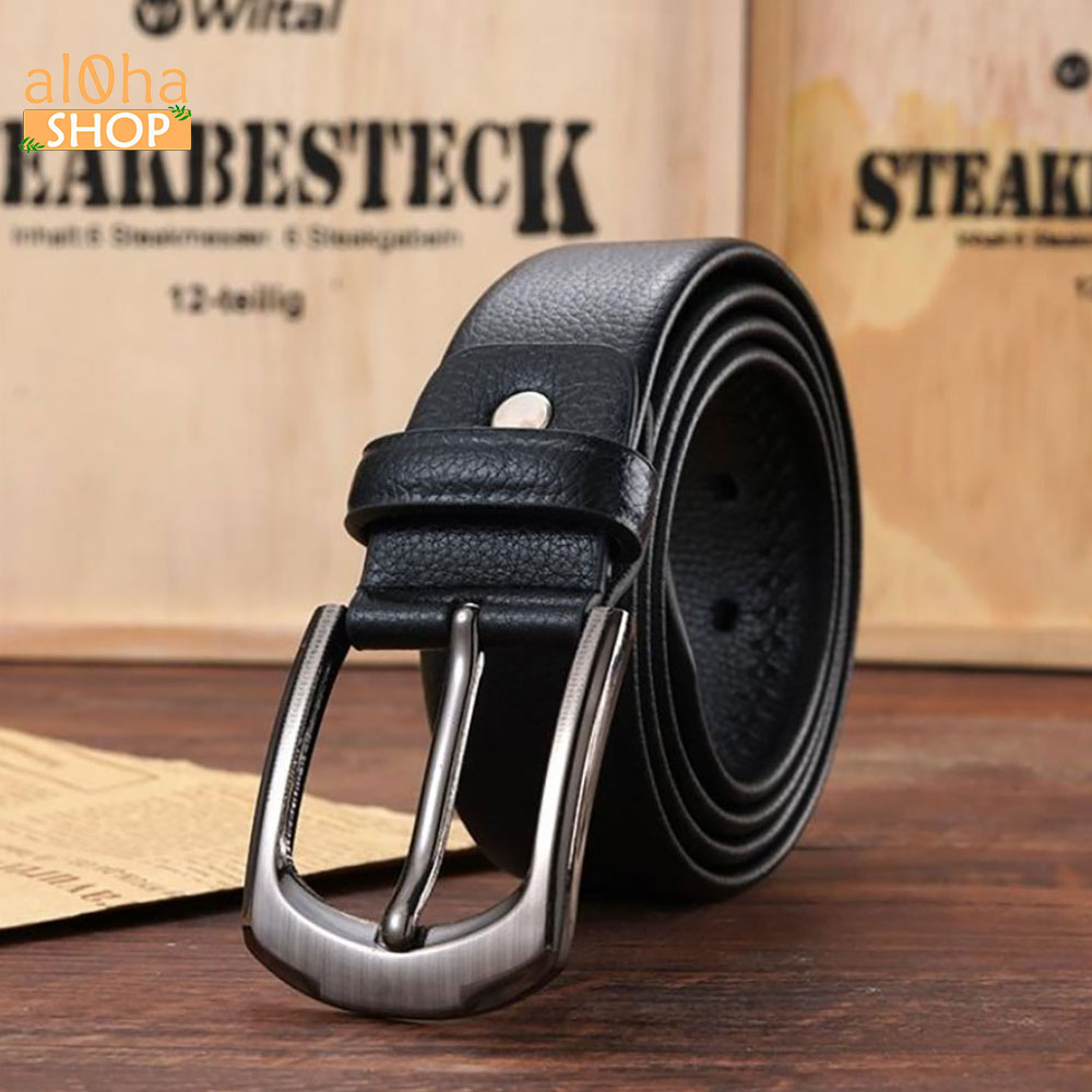 Thắt lưng Classic khoá kim gài da nam cao cấp - al0ha Shop