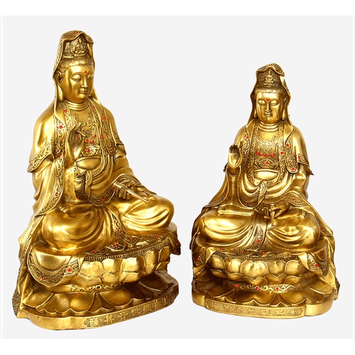 Tượng Quan Âm Bồ Tát đồng vàng