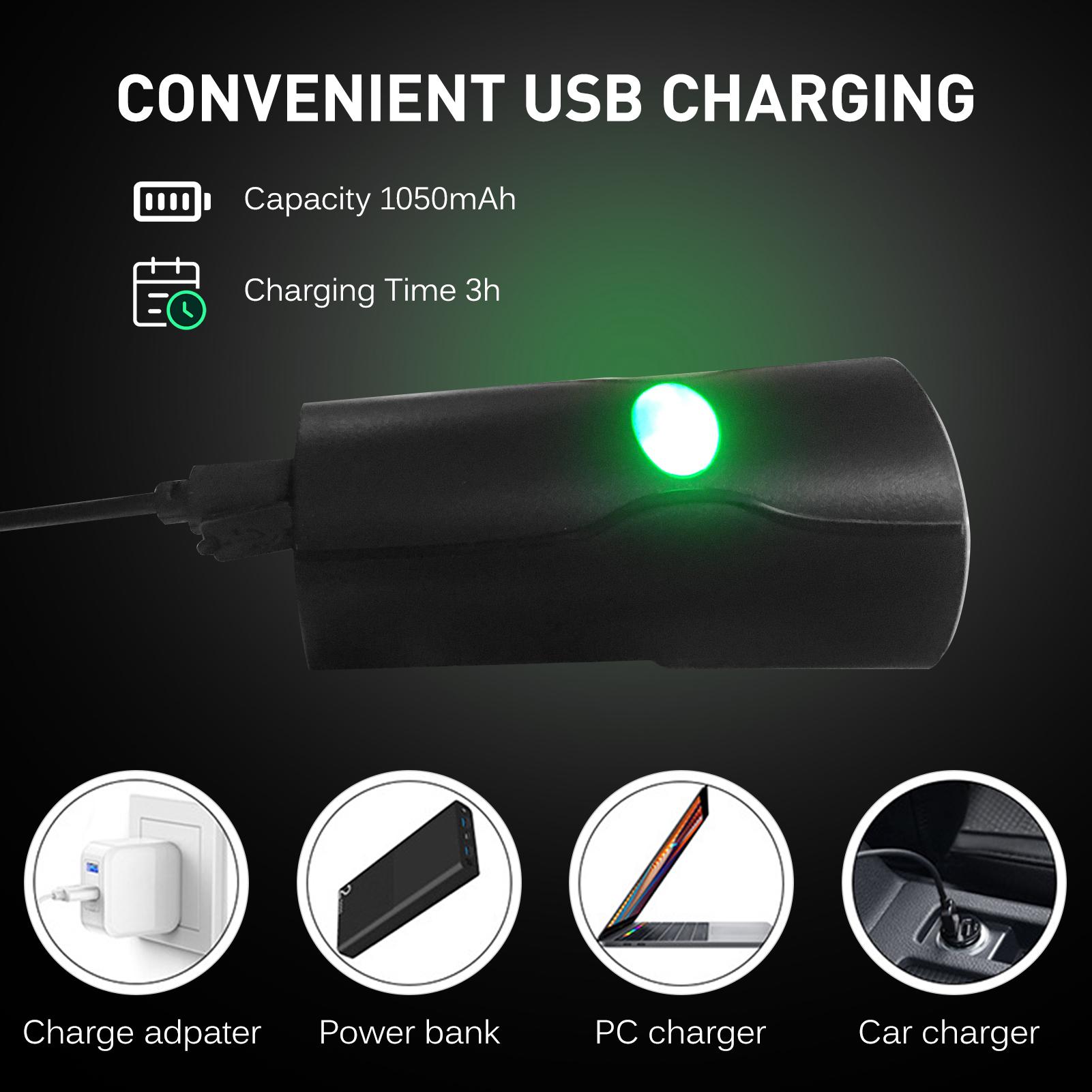 Đèn xe đạp có thể sạc lại USB đi đêm siêu sáng với đèn LED phía sau
