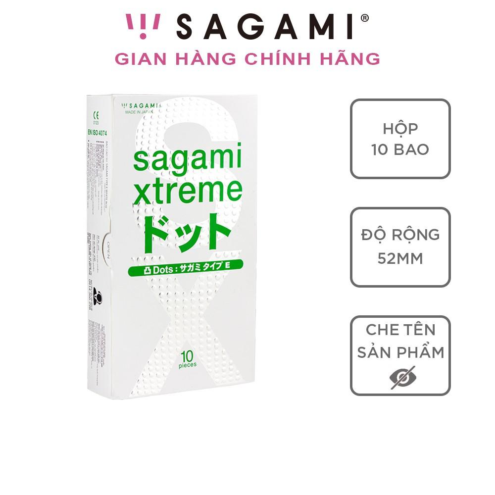 Bao cao su Sagami White box - Có gai - Hộp 10 chiếc