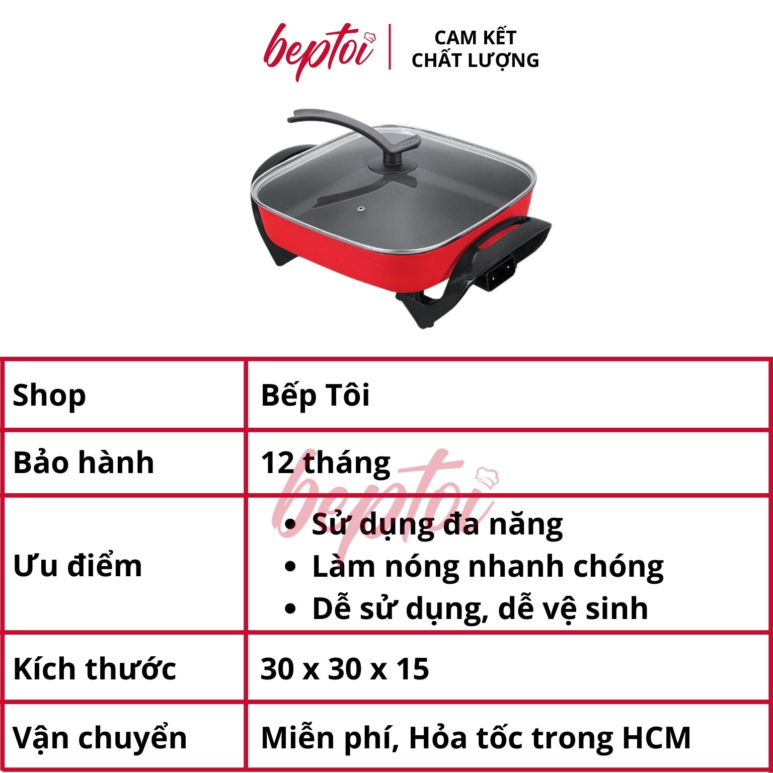 Nồi lẩu nướng điện, bếp nướng đa năng tiện lợi 5 Lít Green Cook GCEH30 - Hàng chính hãng