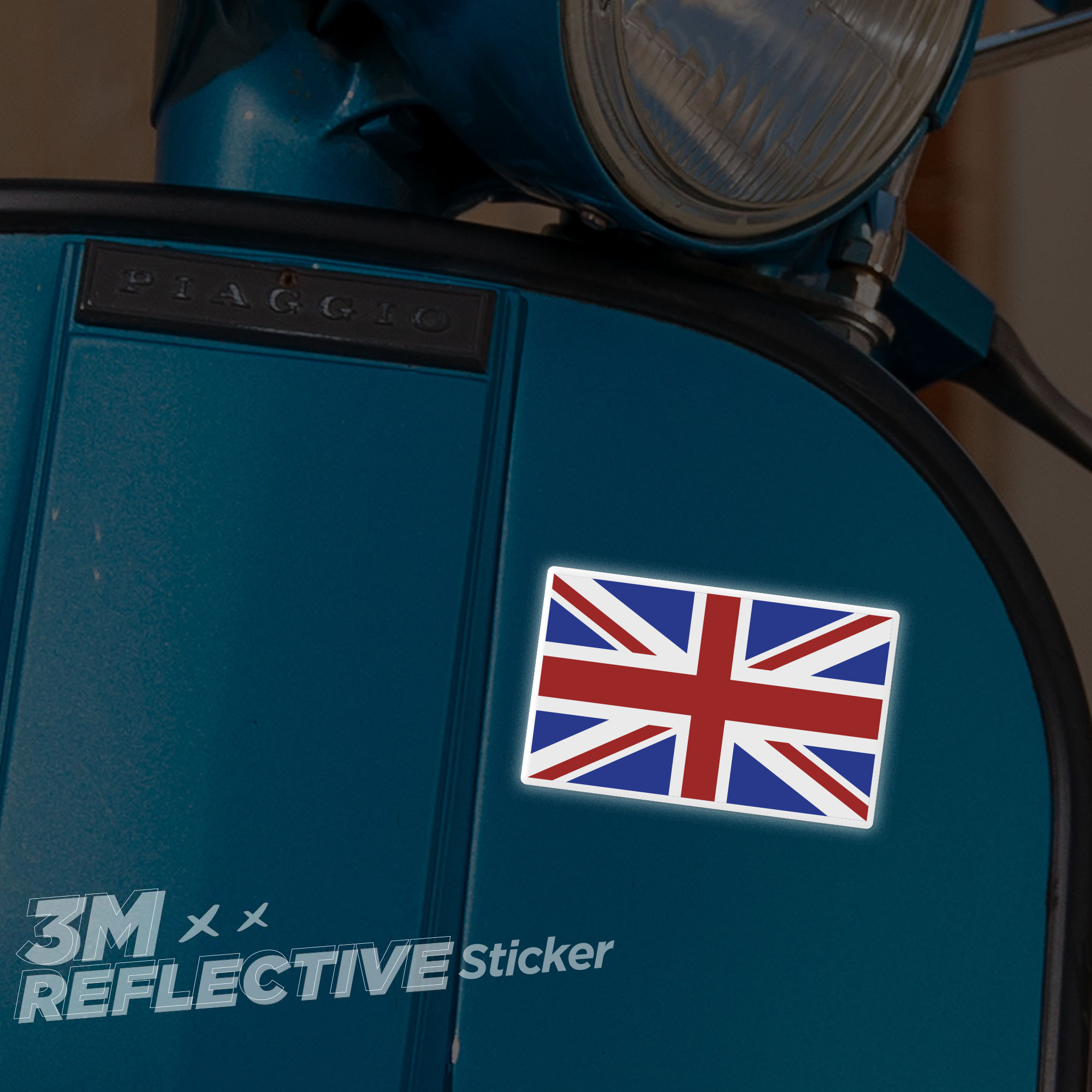 UK FLAG 3M - Reflective Sticker Die-cut Hình dán phản quang thương hiệu STICKER FACTORY