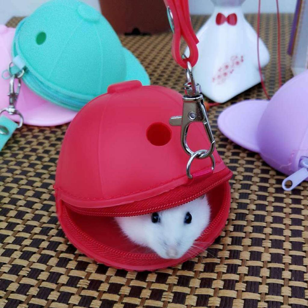 Pet Travel Bag Outdoor Portable Hamster Carrier Small Animals Carrier Red