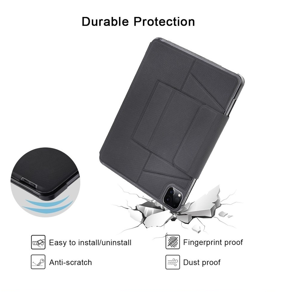 Case bao da bàn phím không dây Bluetooth trang bị touchPad cho iPad Pro 11 2021 Chip M1 / 2020 / Air 4 hiệu CHOETECH BH-012 - hàng nhập khẩu