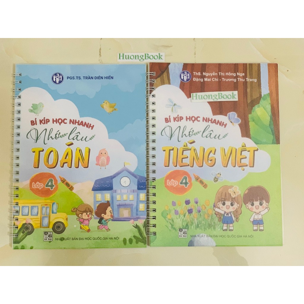 Sách - Combo bí kíp học nhanh nhớ lâu toán + tiếng việt 4 - BT