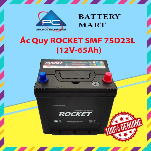 Bình Ắc Quy 12V-65Ah, Ắc Quy ROCKET SMF 75D23L