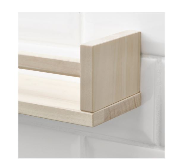 Giá gỗ treo tường để gia vị 40x10x9cm