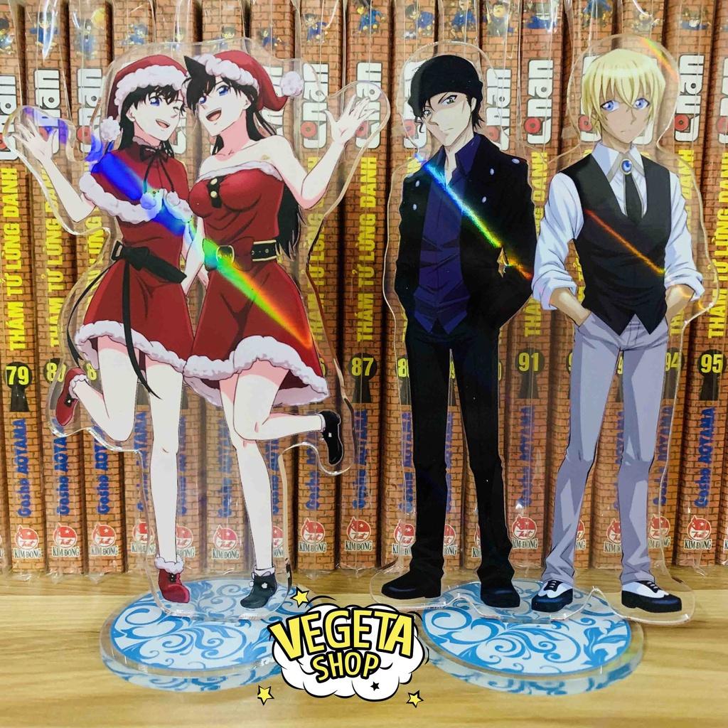 Mô Hình Tượng Standee Acrylic Mica 2 mặt - Conan Shinichi Kaito Kid Haibara Kogoro Ran Hattori Agasa Akai Shuichi Amuro