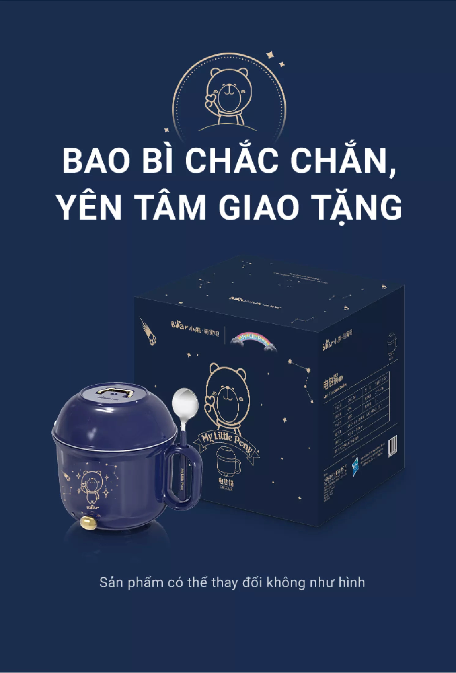 Nồi Lẩu Điện Đa Năng BEAR Dung Tích 1.2L Siêu Tiện Lợi - Hàng Chính Hãng