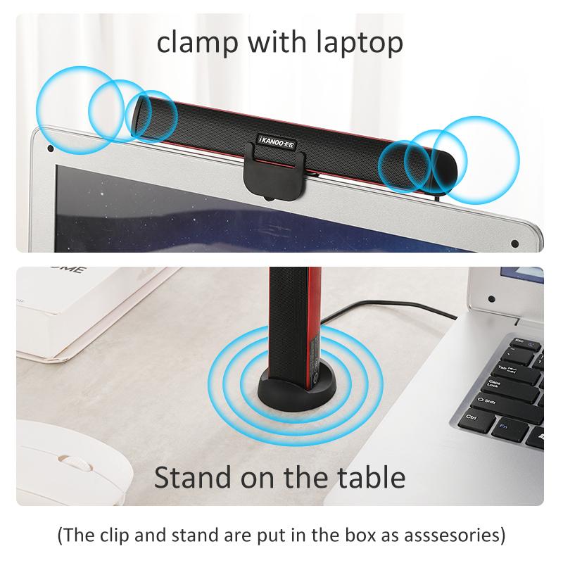 Loa máy tính xách tay USB có dây với hộp âm thanh subwwofer cho máy tính steoreo lounderspeaker trình điều khiển miễn phí Kênh kép màu: màu đen