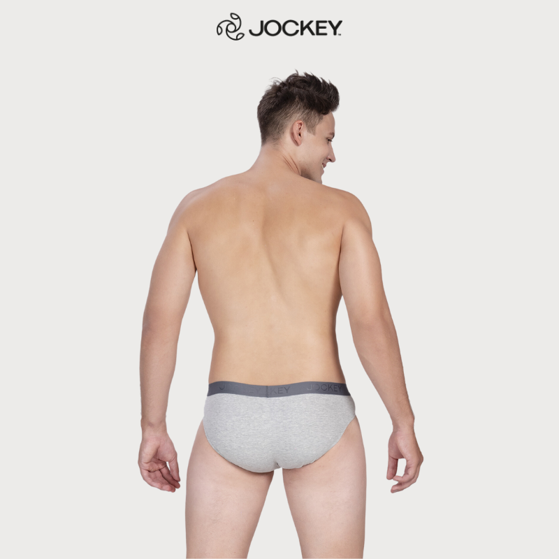 Quần Lót Nam Thun Cotton Jockey Dáng Brief Cao Cấp Màu Xám Nhạt - J1246_P1