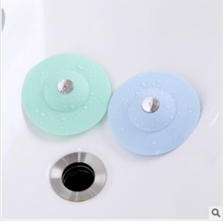 Dụng cụ chặn rác gắn ống thoát nước khử mùi nhà tắm, bồn rửa chén bát đa năng tiện dụng - giao màu ngẫu nhiên