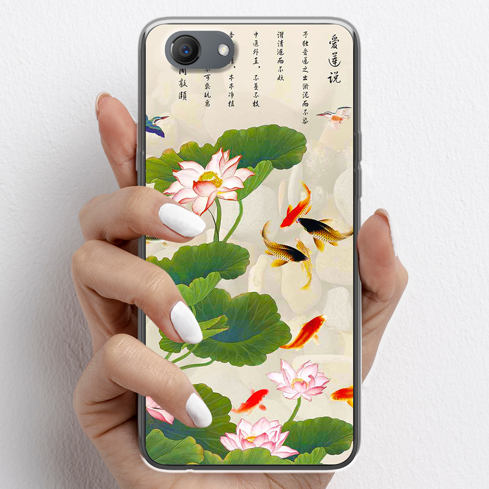 Ốp lưng cho Oppo F7, Oppo F7 Youth nhựa TPU mẫu Hoa sen cá