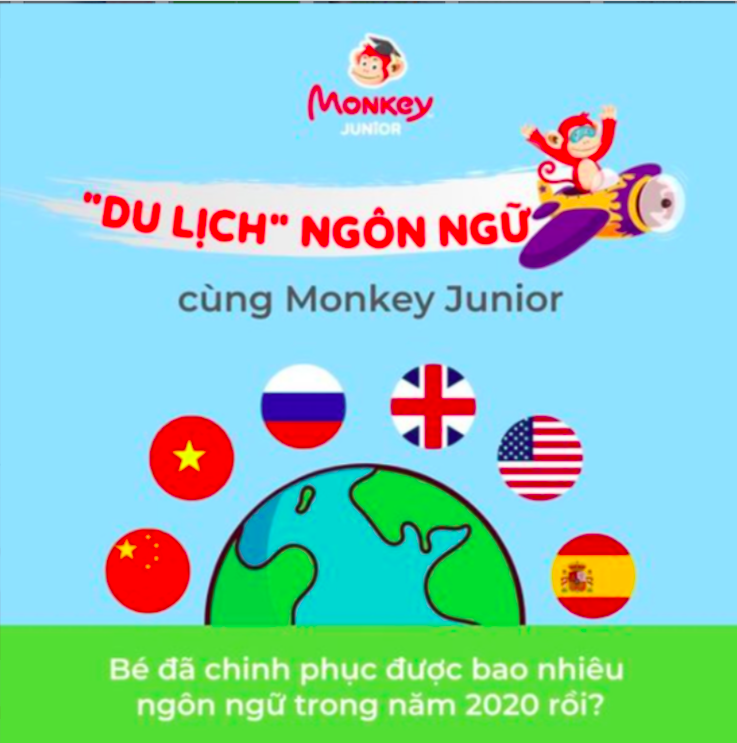 Evoucher Monkey Junior - Phần mềm tiếng Anh và đa ngôn ngữ