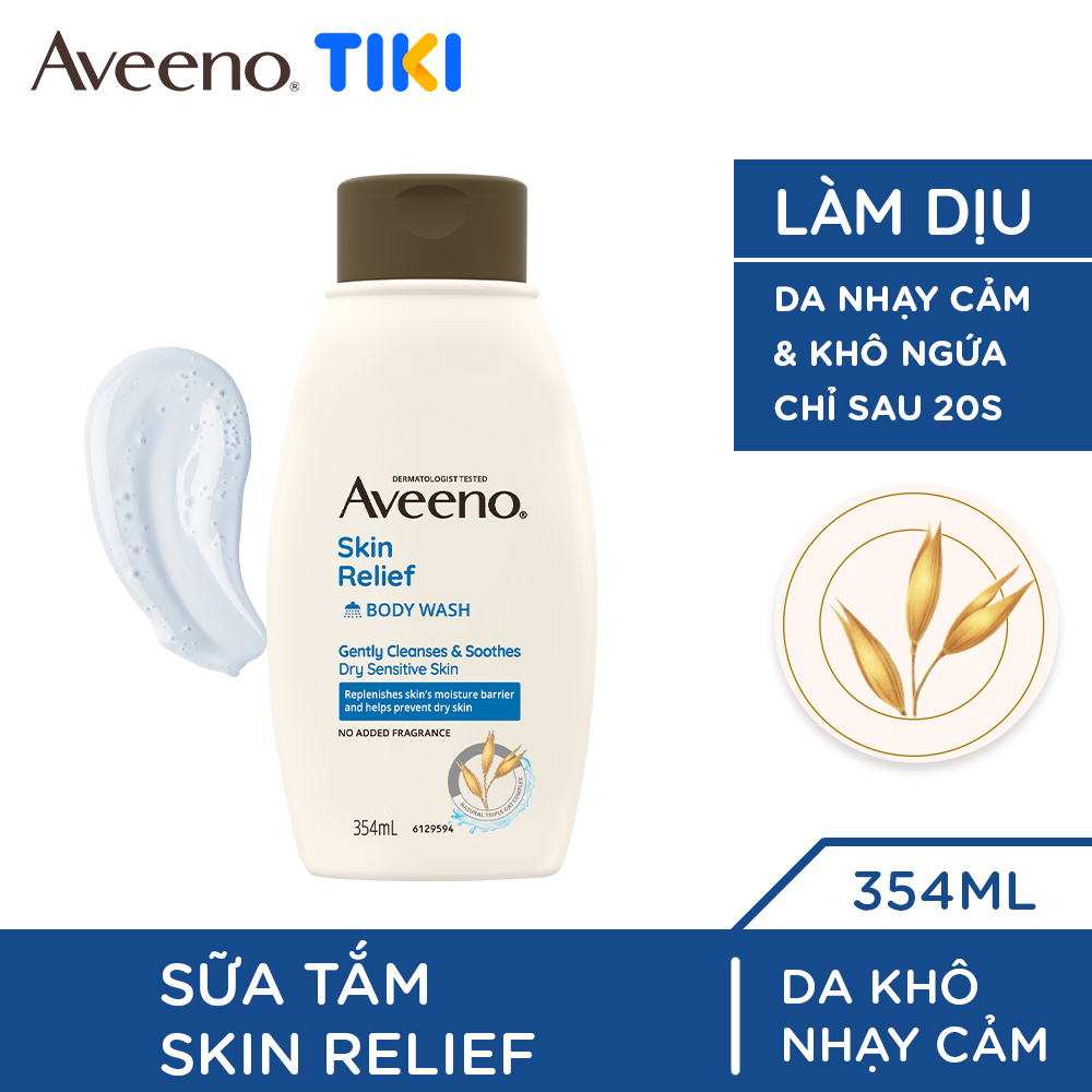 Sữa tắm làm dịu da khô, ngứa và nhạy cảm Aveeno Skin Relief 354ml