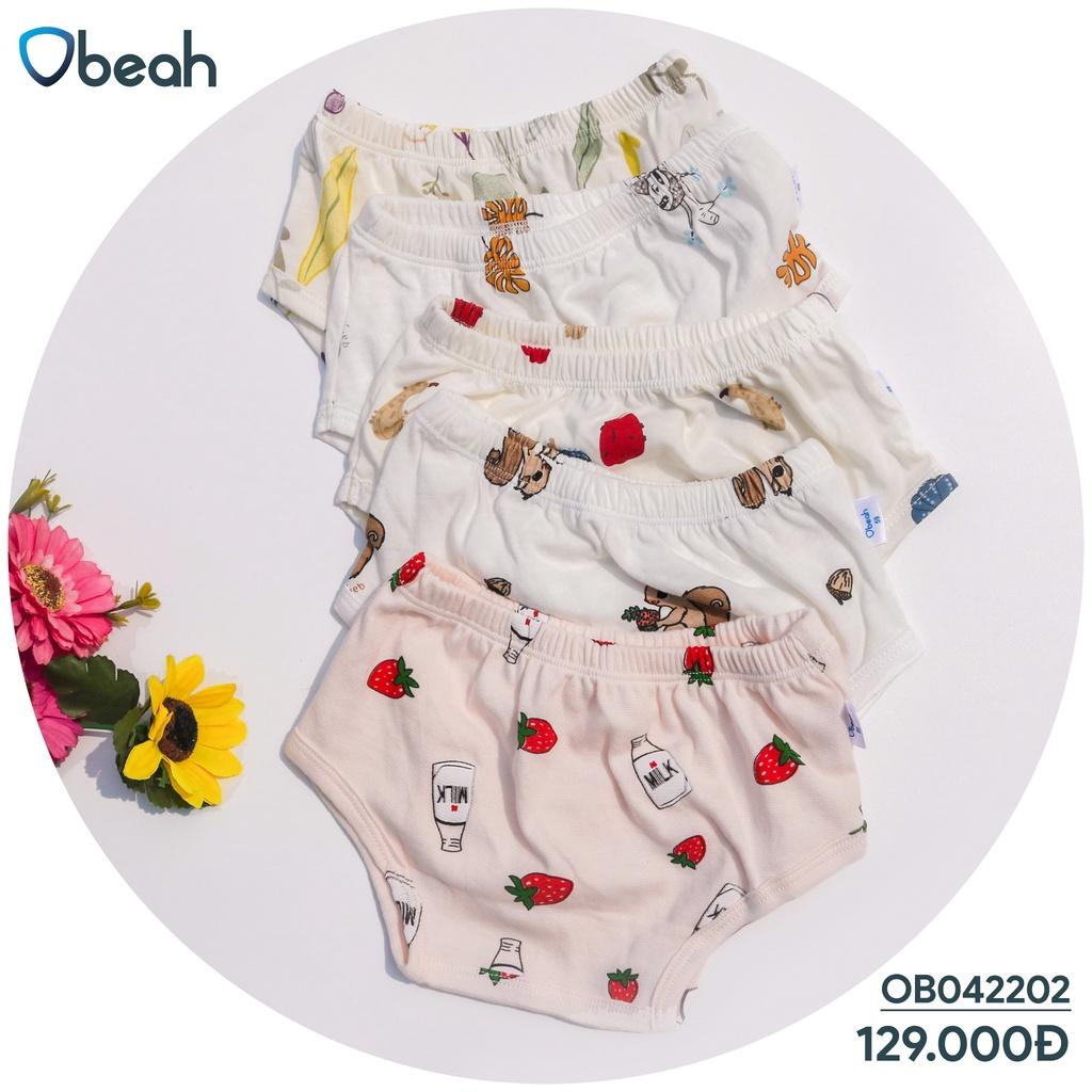 Set 5 quần chip bất kỳ Obeah chất liệu cotton Fullsize từ 59 đến 90 cho bé từ 3 đến 24 tháng tuổi