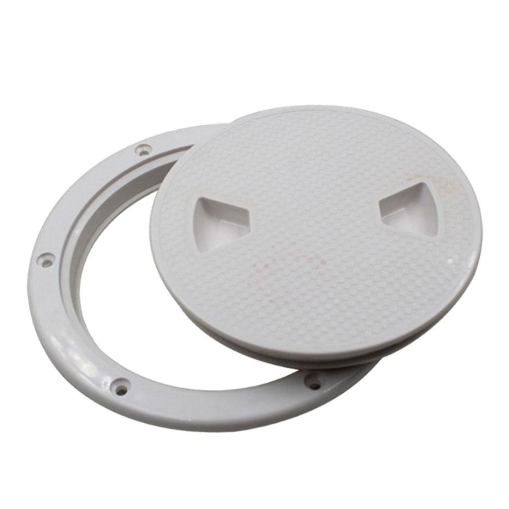 2x ABS Boating 6 inch Deck Plate Non Slip White