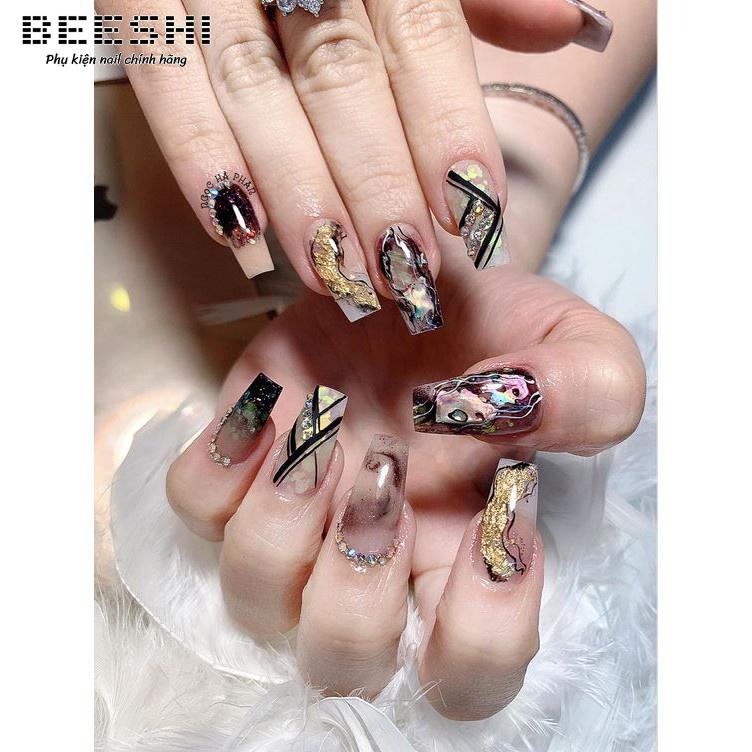 sét 12 ô xà cừ vân đá - Beeshi shop nail