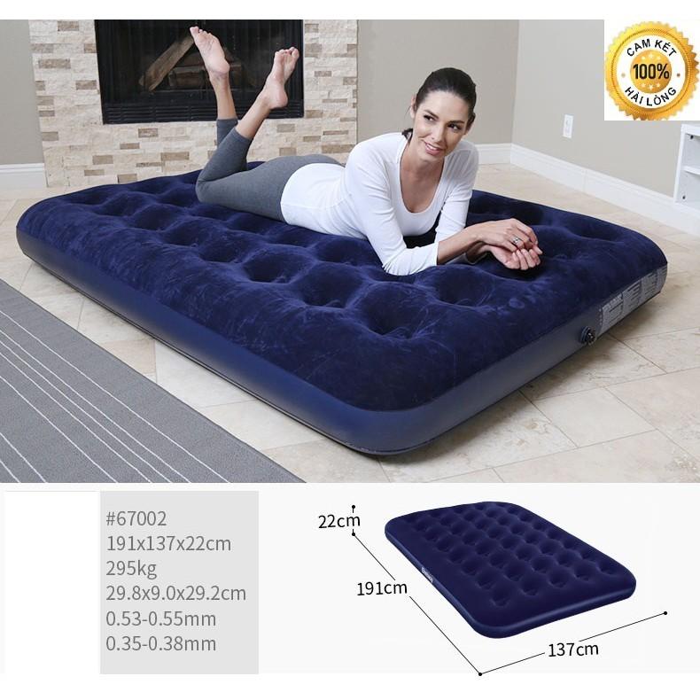 Đệm hơi Nệm hơi Bestway 67002 cỡ 137 x 191 x 22 CM kèm bơm hơi + GỐI HƠI