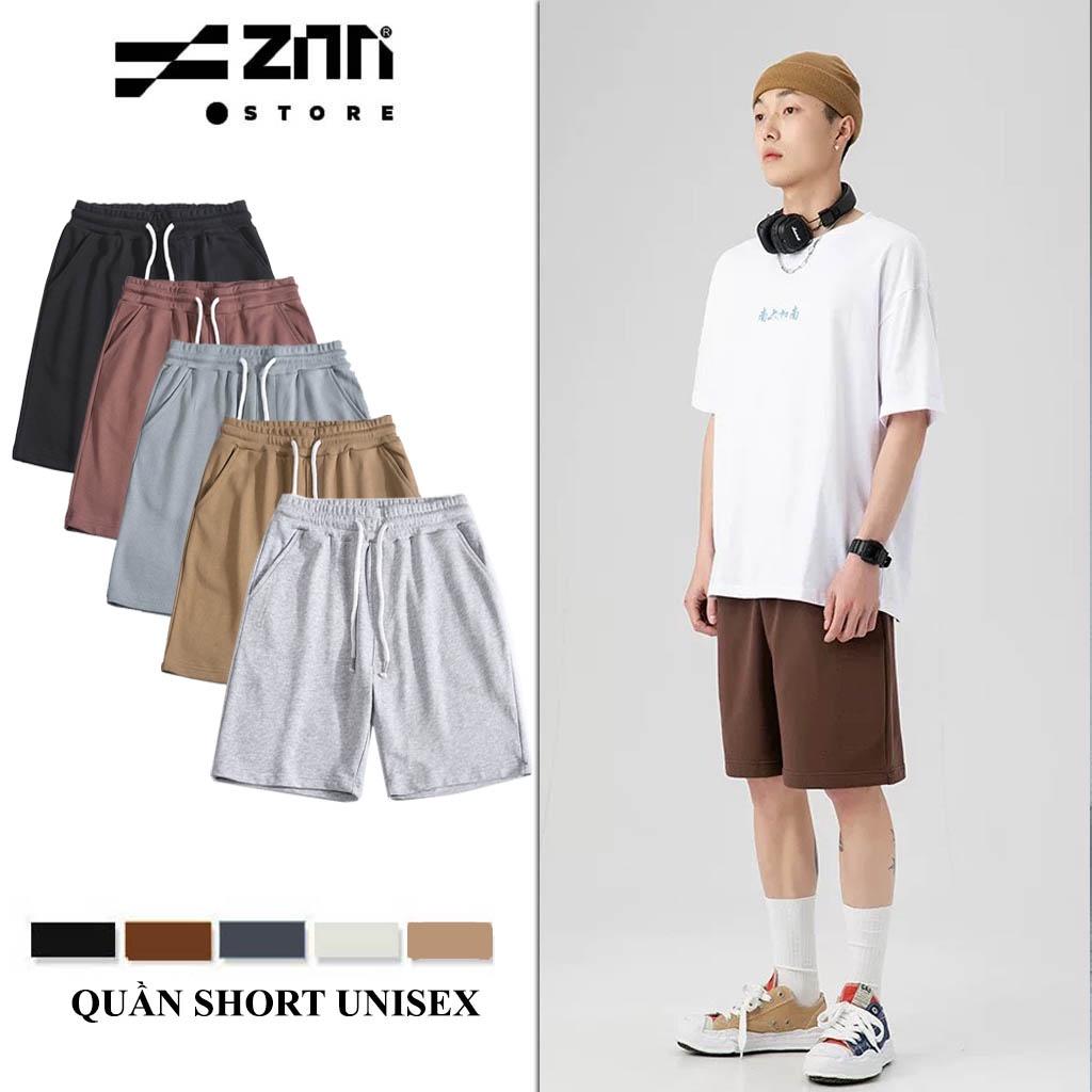Quần Short Nỉ Zinti Unisex Dây Rút Màu Sắc Basic QS01